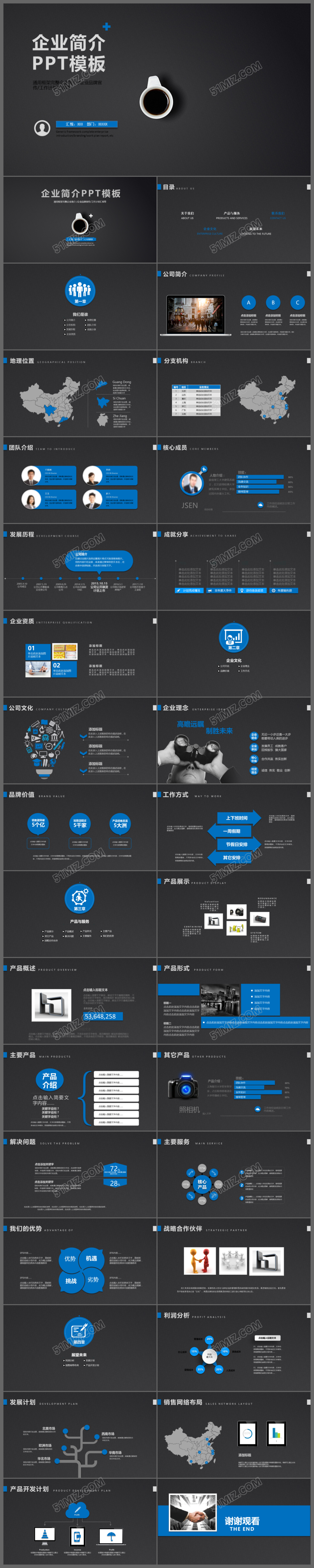 商务通用简约公司介绍PPT模板