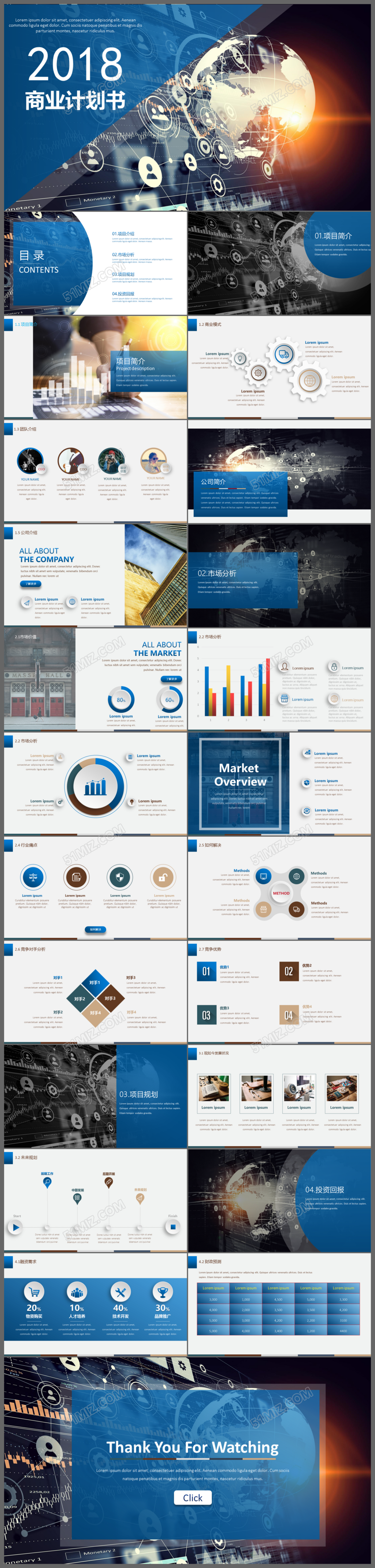 国际范高端商务商业计划书PPT模板ppt模板