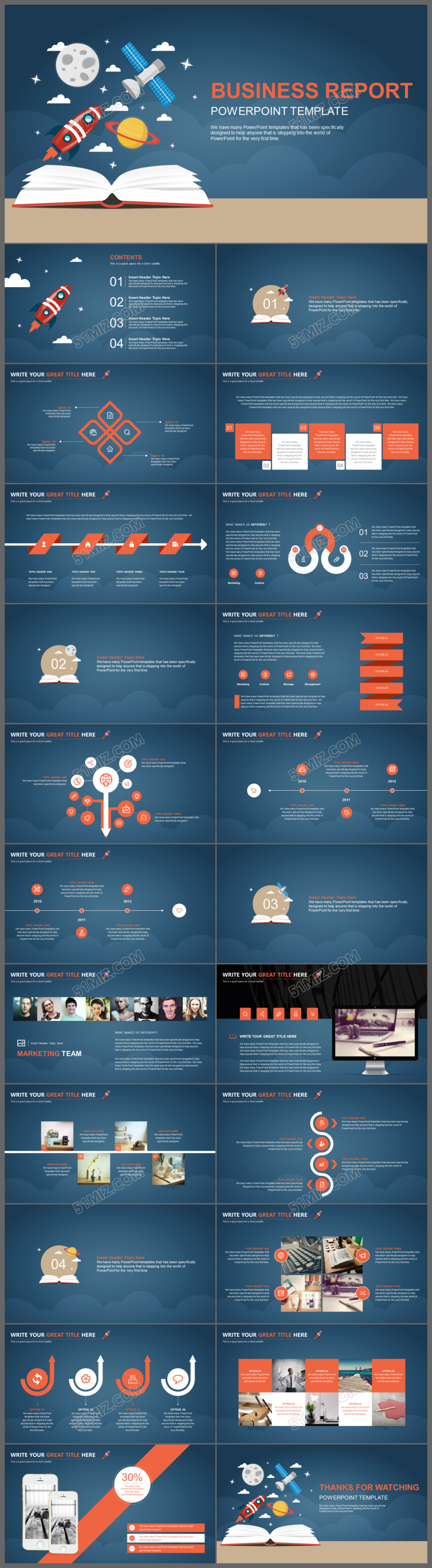 创意卡通扁平化工作汇报计划总结PPT模板