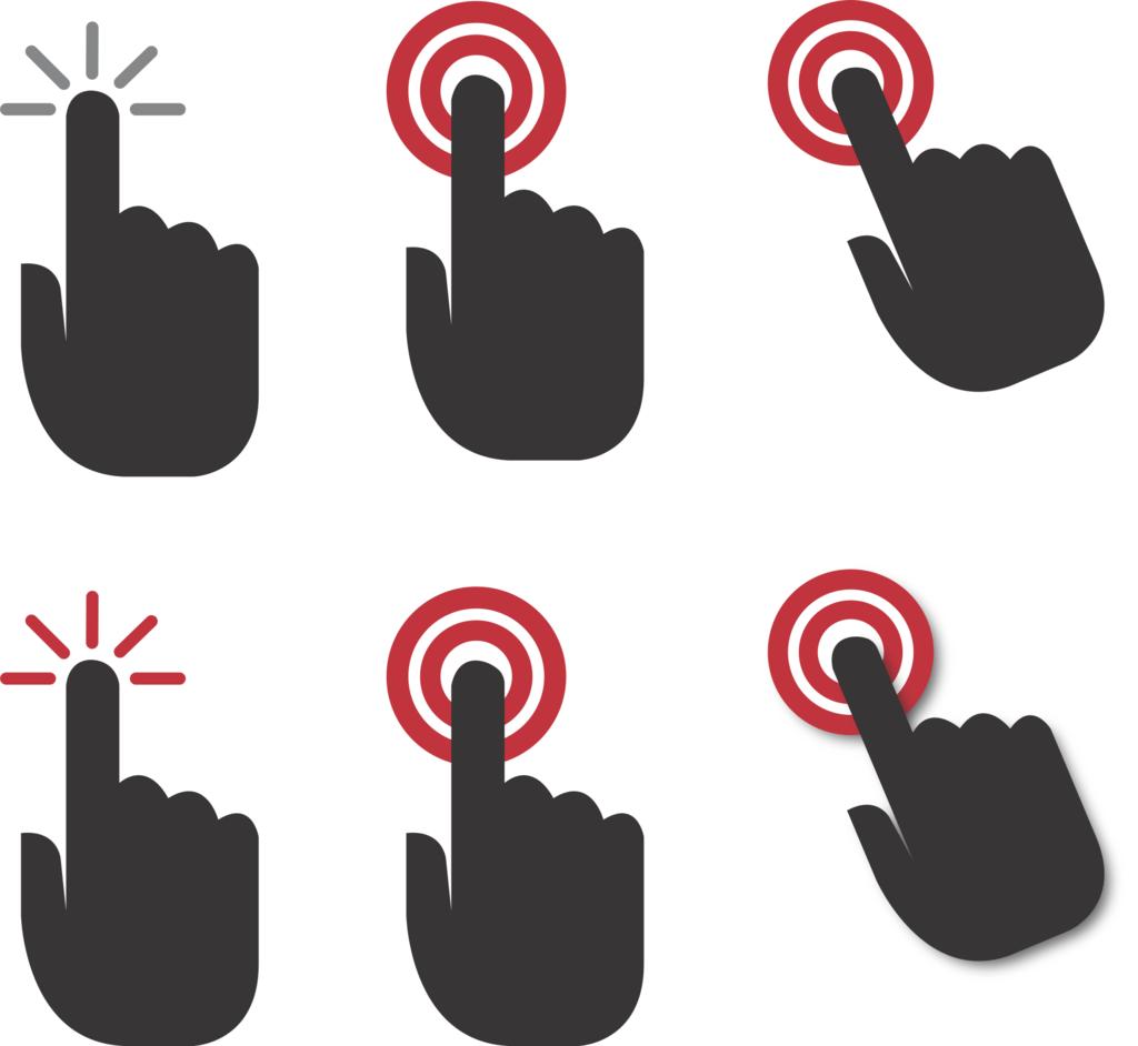 图标简约手指点击图标背景图片