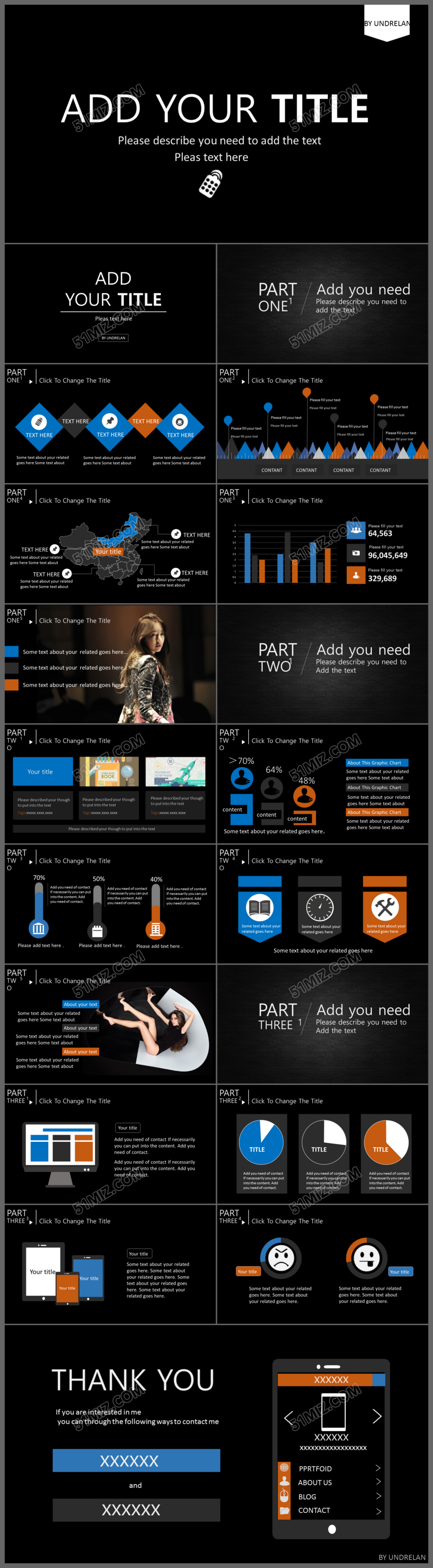 2017年黑色炫酷商务通用年终总结汇报PPT模板