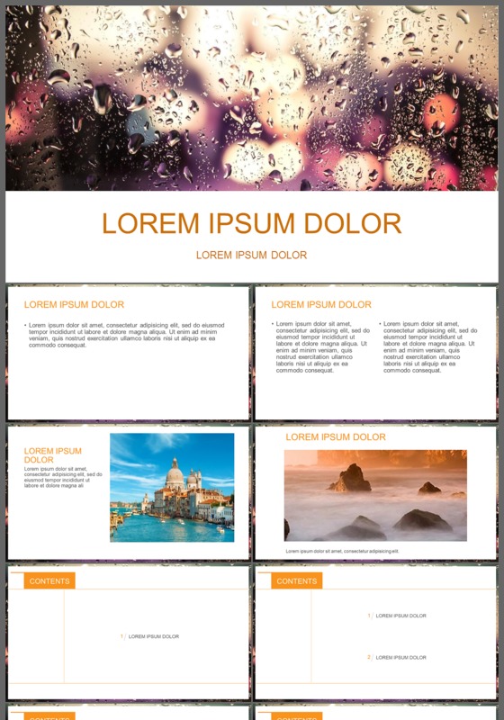 商务通用总结计划晨雨PPT模板
