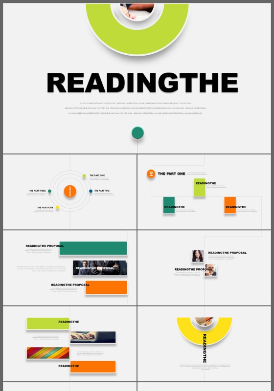小资格调素雅风商务办公通用PPT模板
