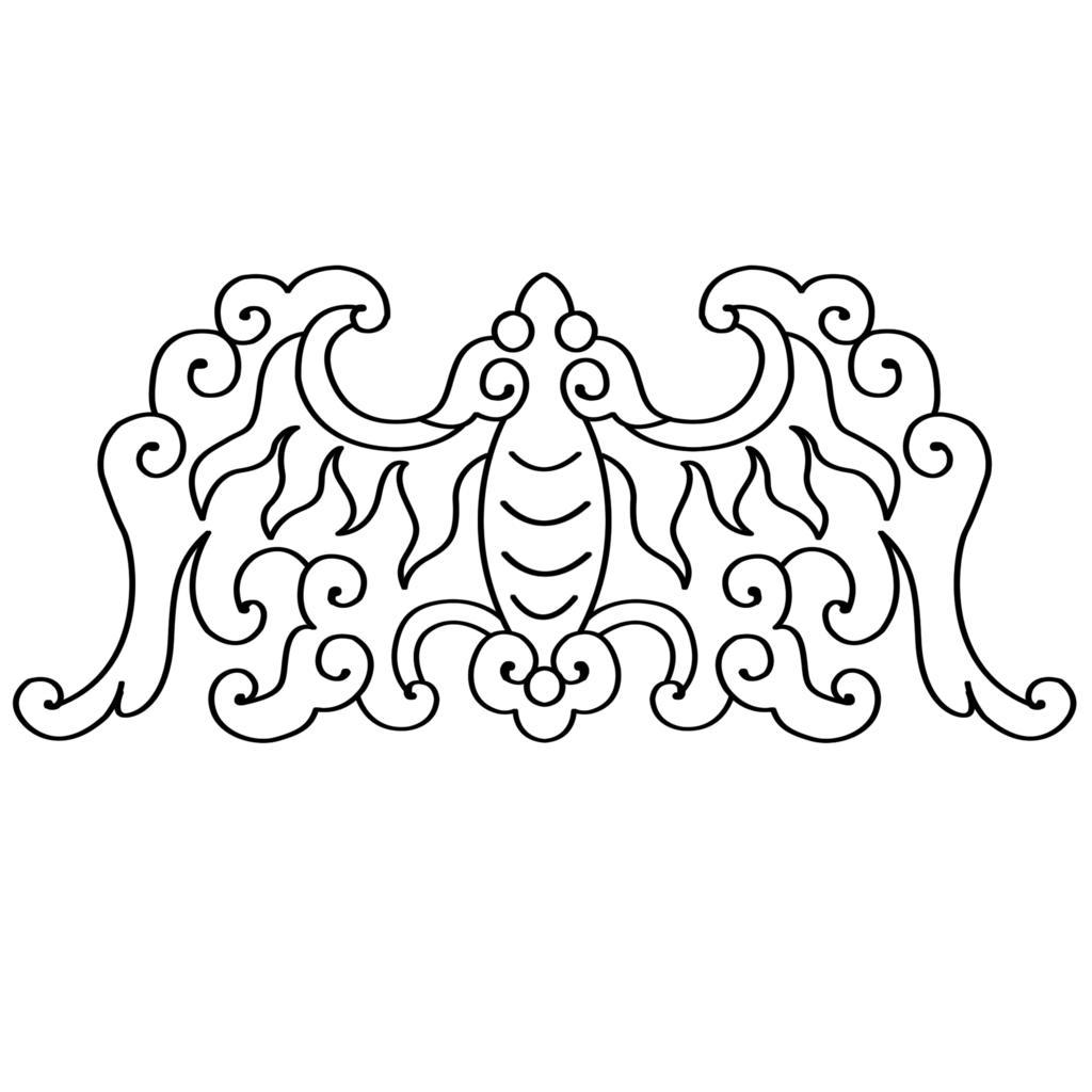 中国传统图案 蝙蝠 美好事物 吉祥寓意 福 线条 png
