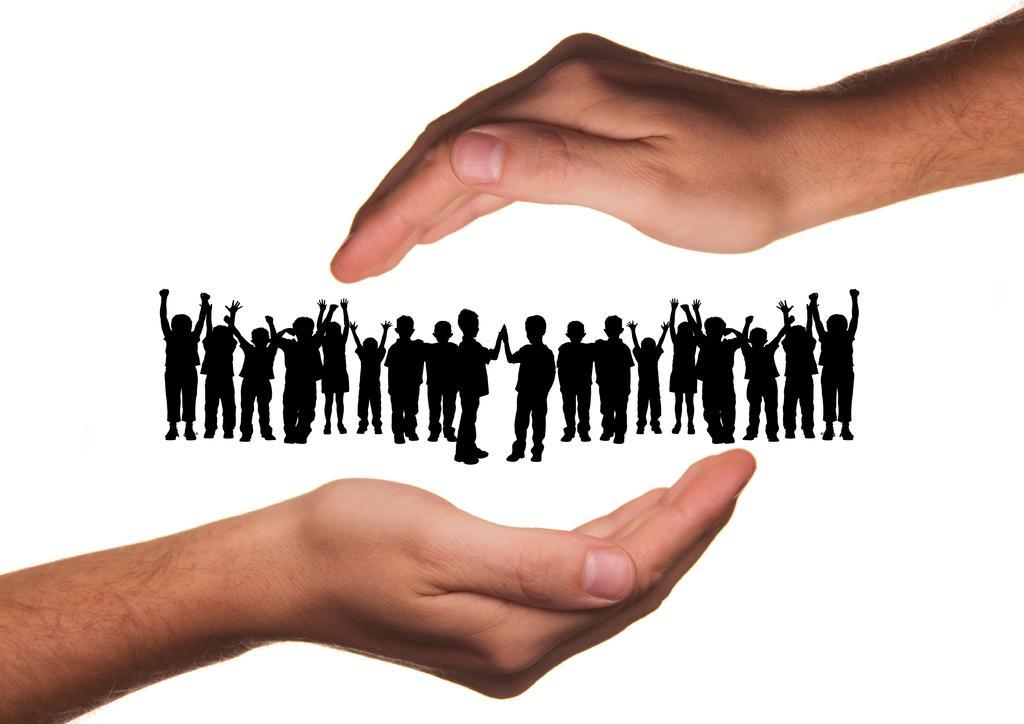 白色环保友爱世界各地小孩互助宣传照背景图片