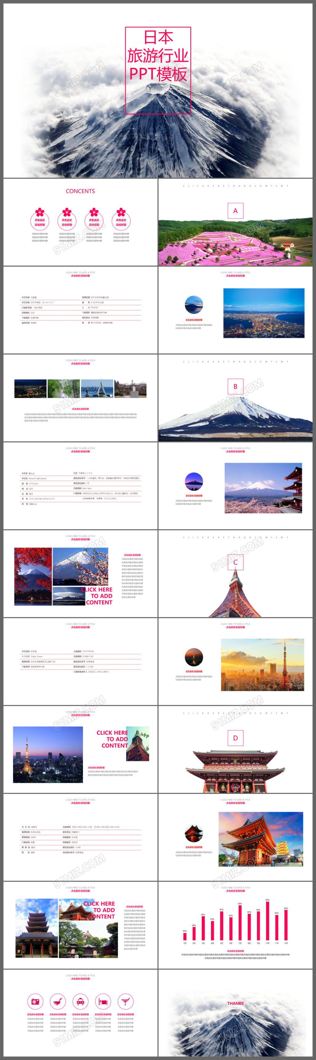沉稳大气日本旅游行业ppt模板