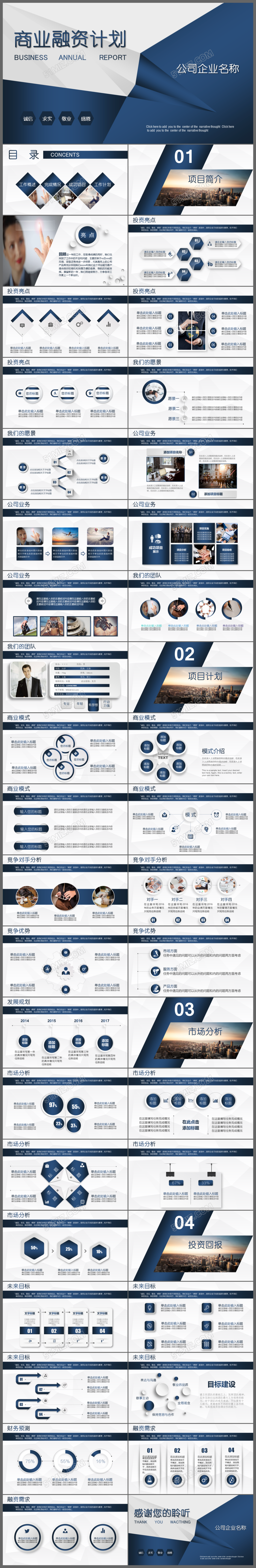 2017高端大气通用企业介绍商业计划书PPT模板
