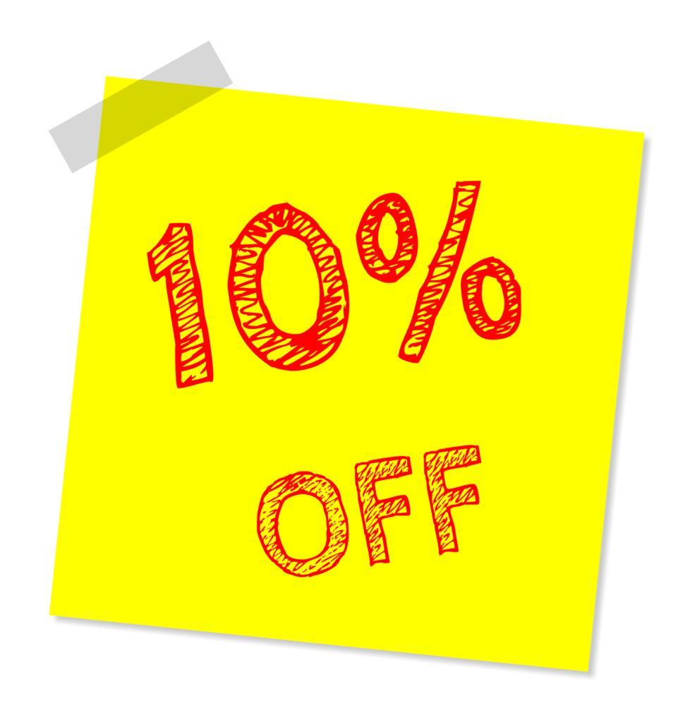 广告清新便利贴打折背景图片