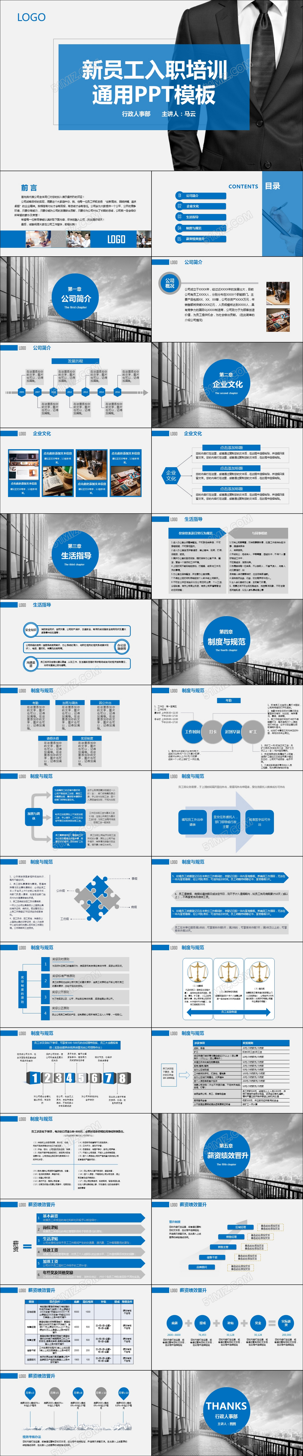 新员工入职培训通用ppt模板