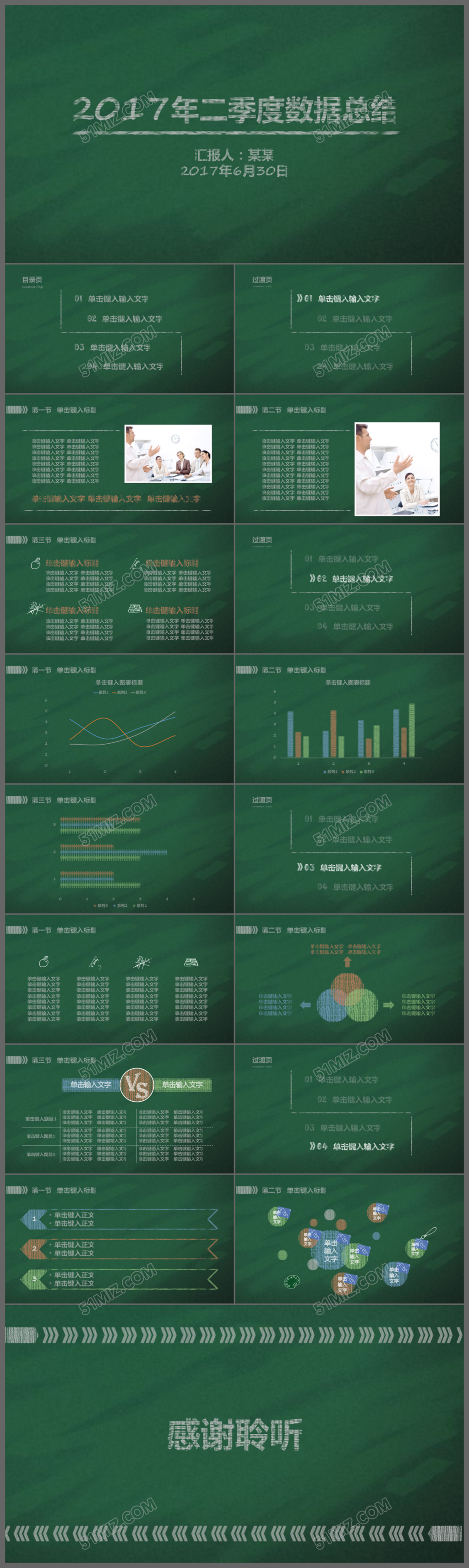 创意手绘另类通用总结工作计划年度总结汇报商务ppt模板
