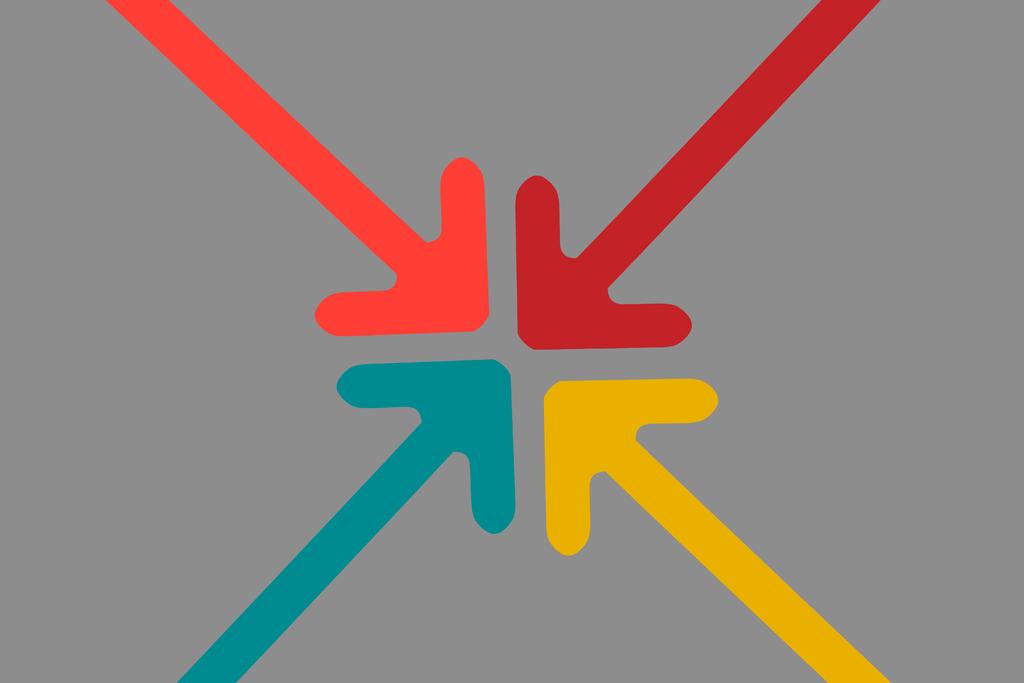 彩色设计简约彩色汇聚的箭头背景图片