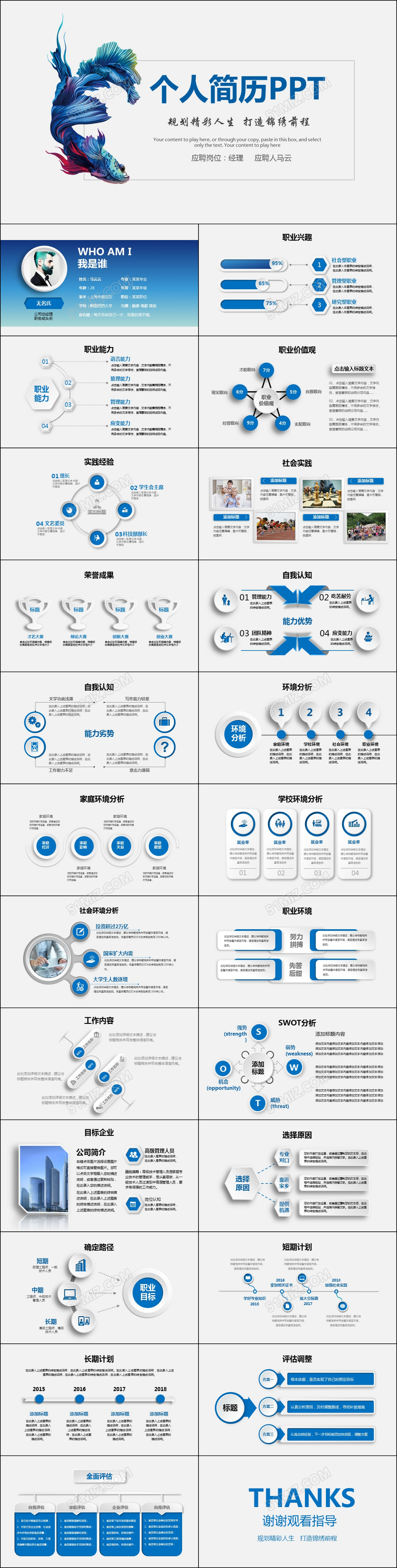 岗位竞聘个人求职简历PPT