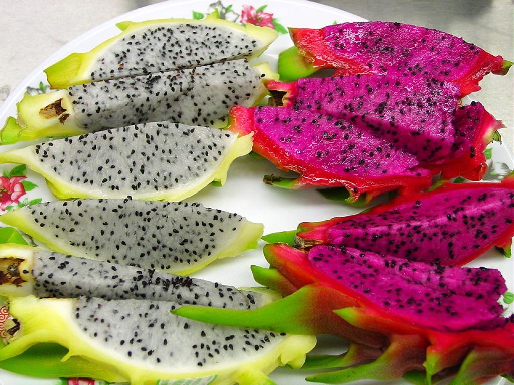 火龙果 新鲜 热带 pitahaya 食品 营养 片 食用