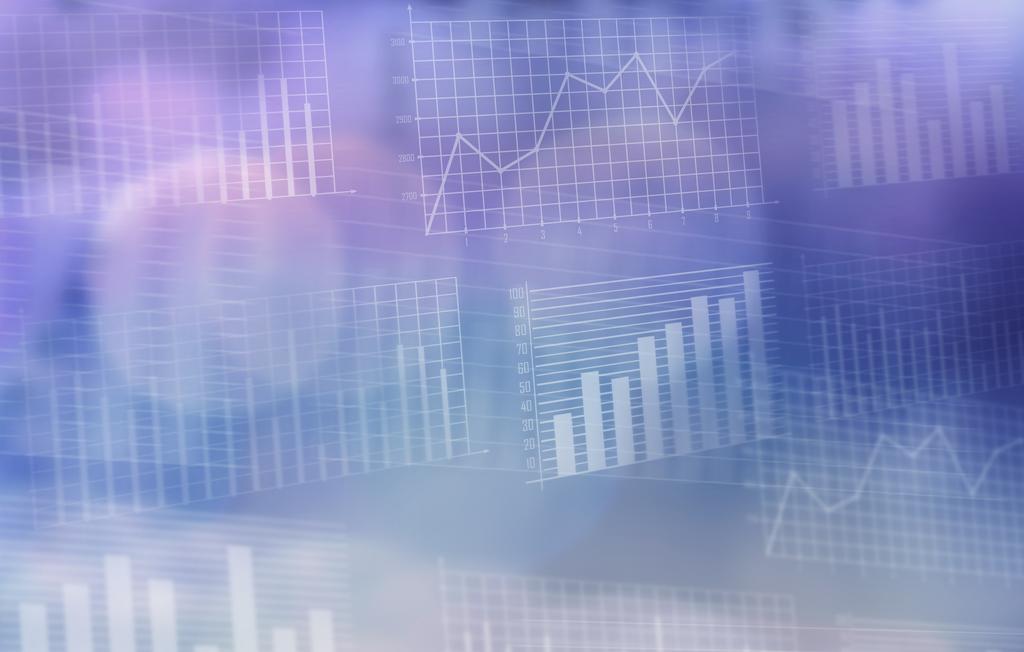 蓝色财经股市信息统计分析抽象背景