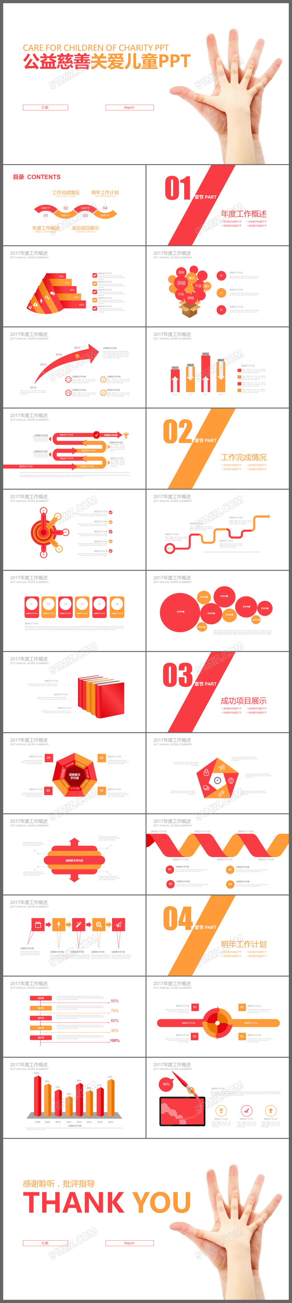 公益关爱儿童慈善活动红十字会PPT模板
