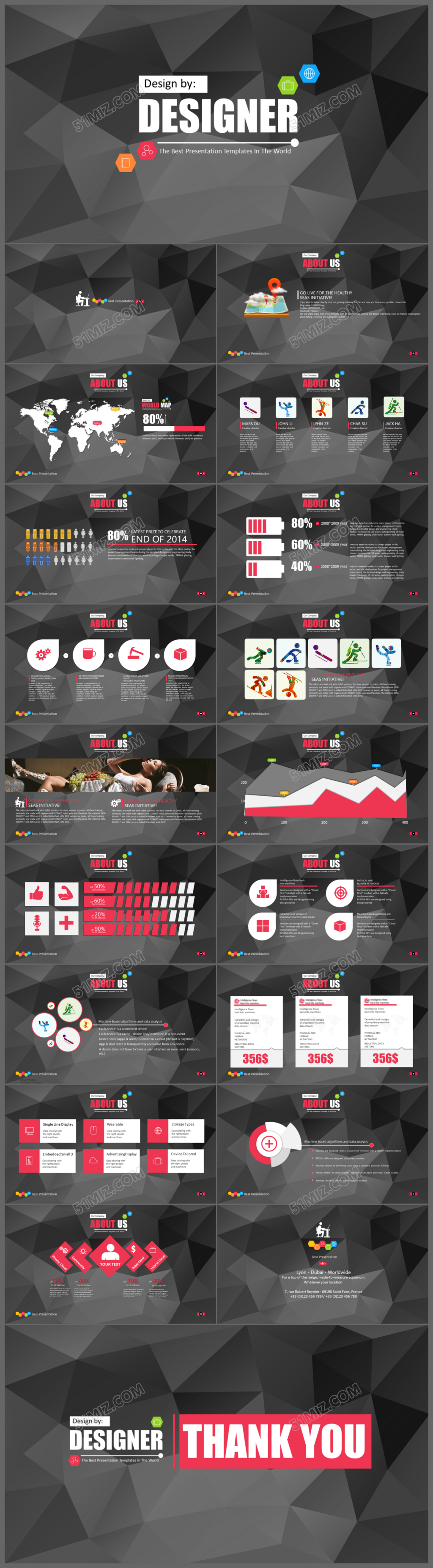 LOWPOLY抽象纹理大气商务简洁时尚总结汇报PPT模版
