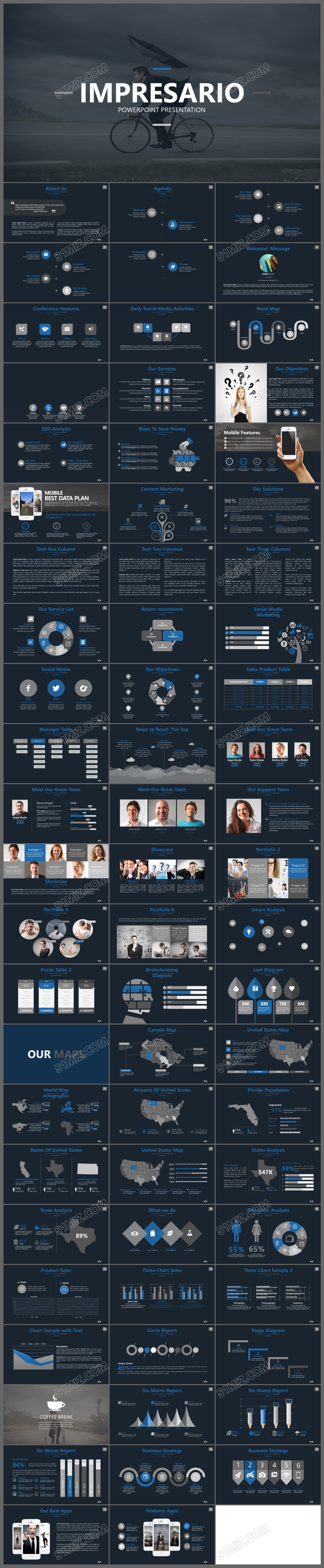 创意欧美商务工作总结汇报PPT模板
