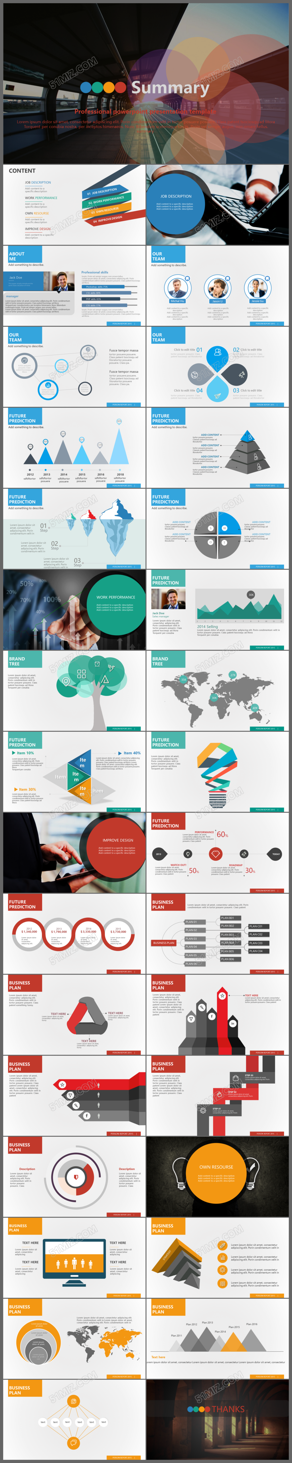 简约欧美大气商务通用高档总结ppt模板
