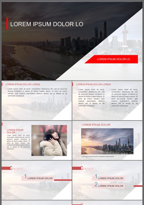 欧美风大气炫酷商务总结2017工作计划模板
