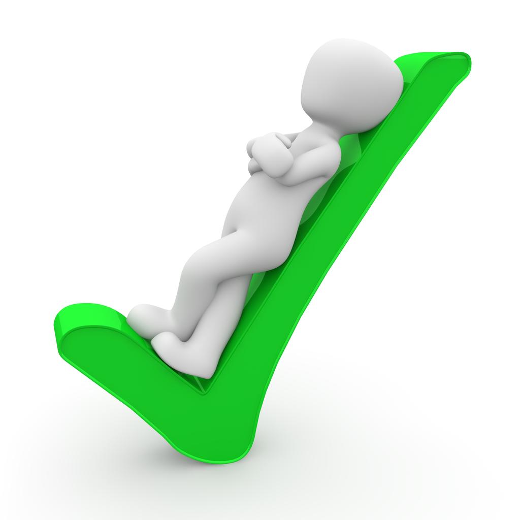 白色绿色钩白色模型人倚靠在构上比喻思考寓意办公室背景图片