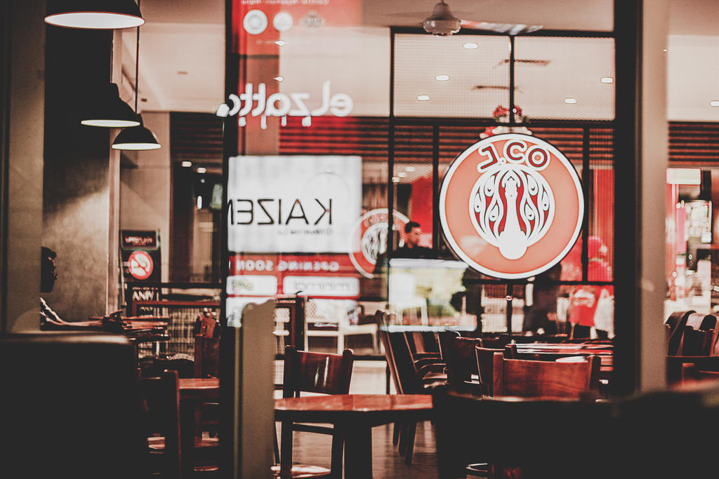 服务咖啡馆门面装饰背景图片