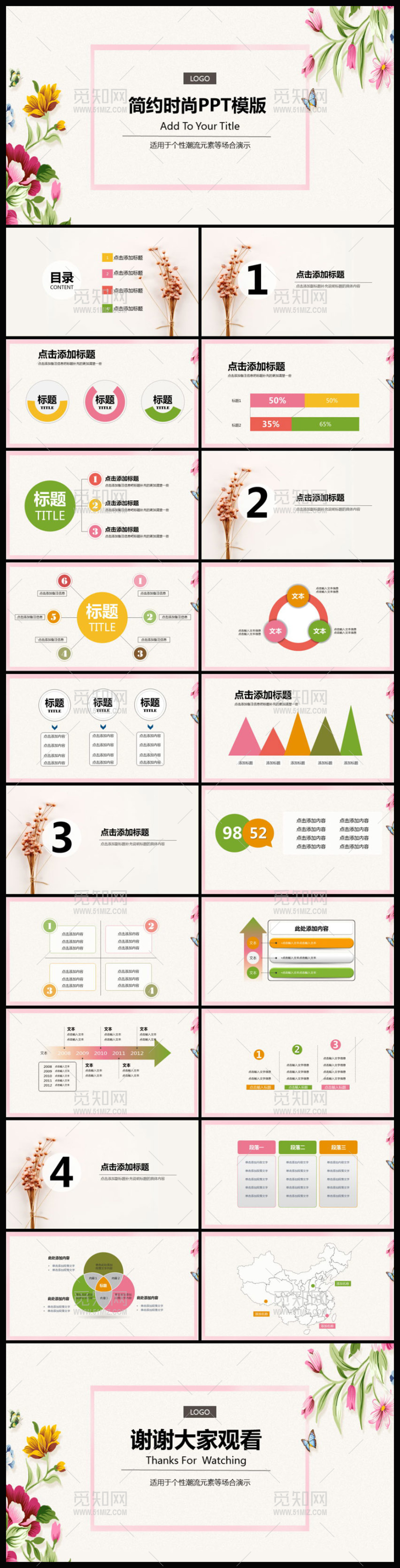 2017简约时尚年终总结述职报告PPT模板