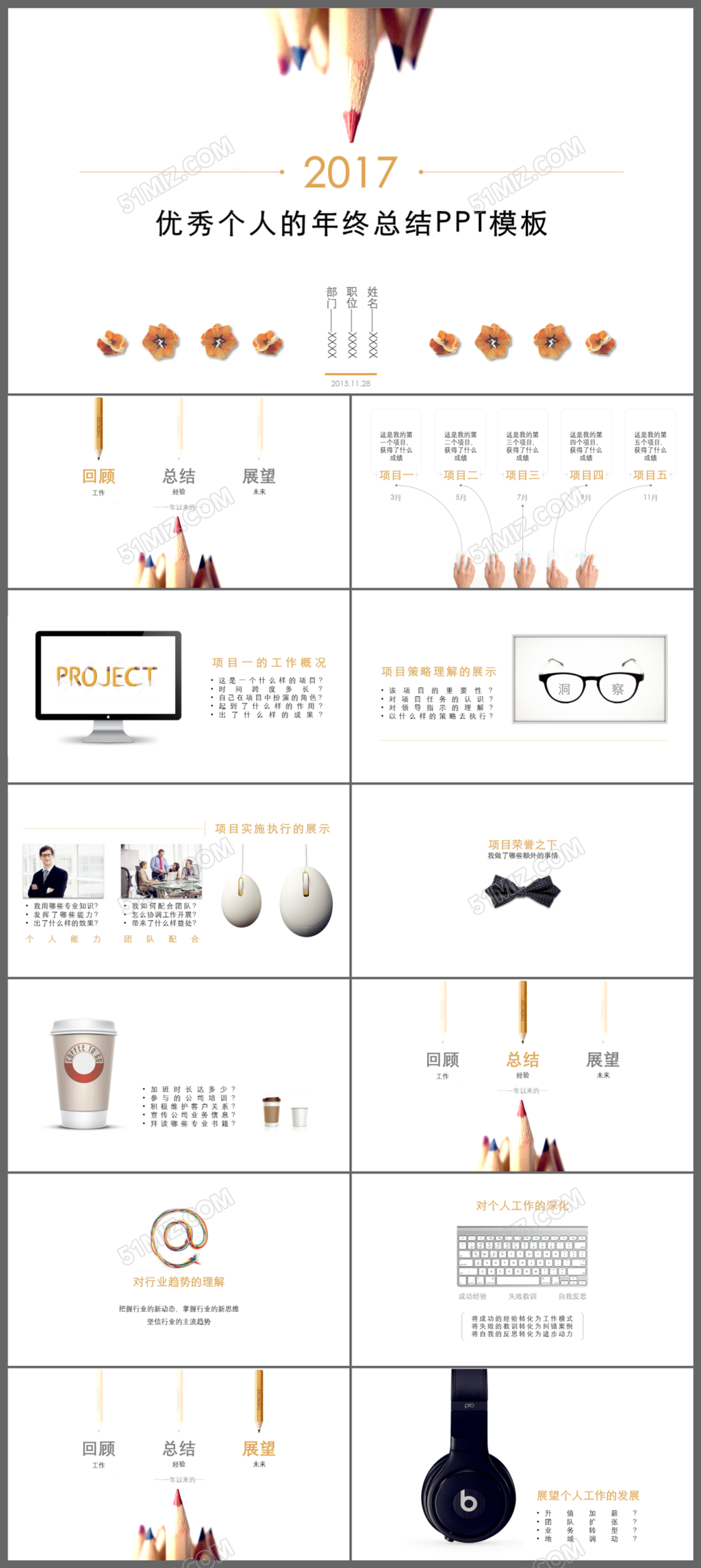 设计圈工作总结计划个人年终总结工作汇报报告PPT模板
