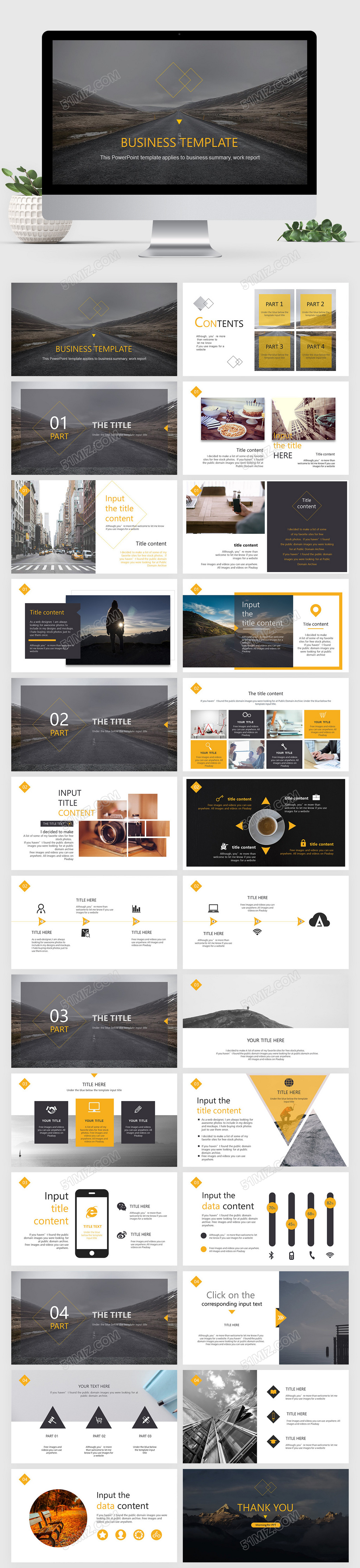欧美系商务通用公司介绍产品宣传PPT模板
