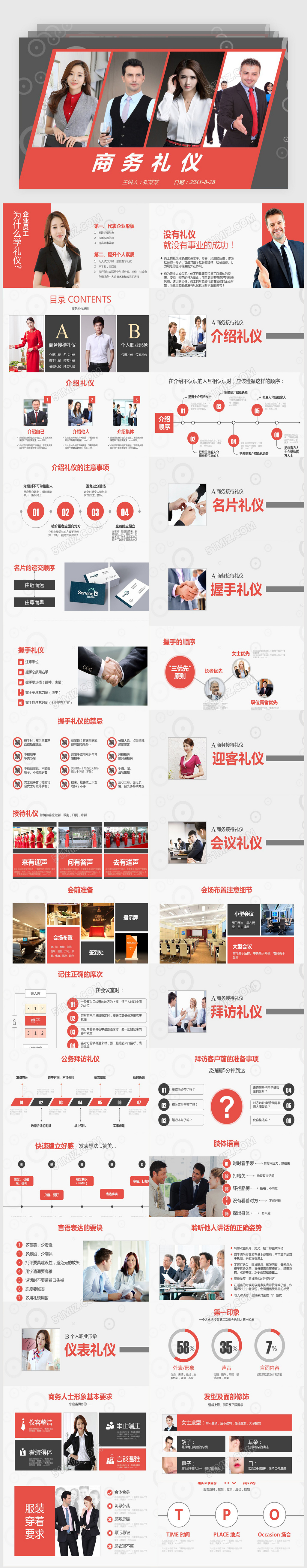 职场商务礼仪礼仪培训知识培训礼仪课程ppt