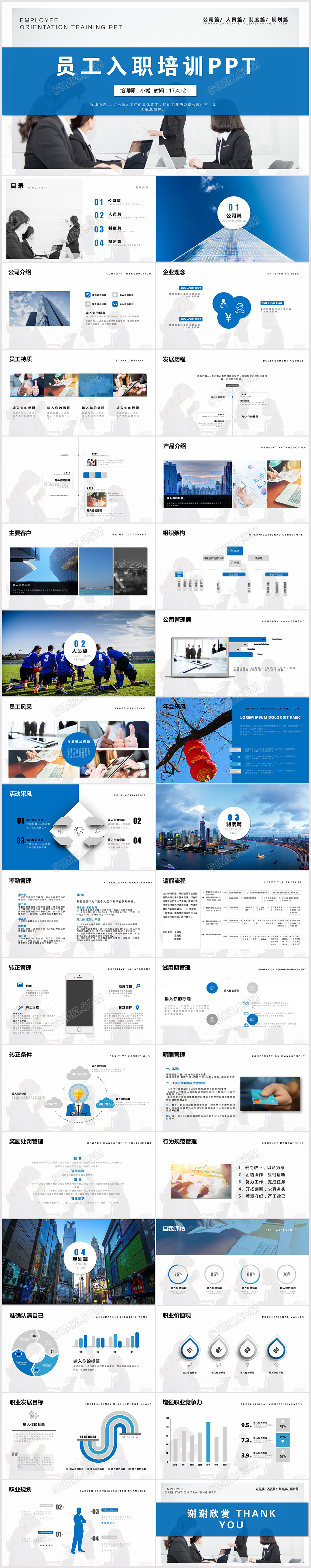 企业公司员工入职培训PPT