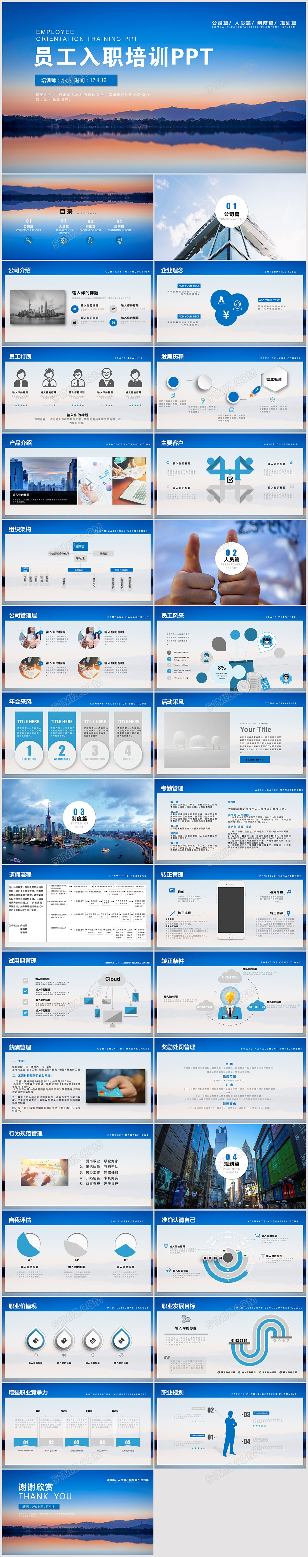 公司企业员工入职培训ppt模板