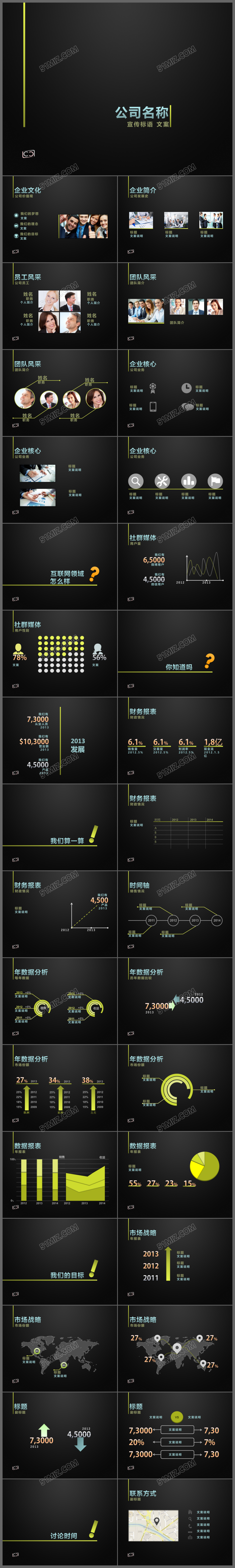 黑色简约商务科技时尚公司介绍企业宣传ppt模板
