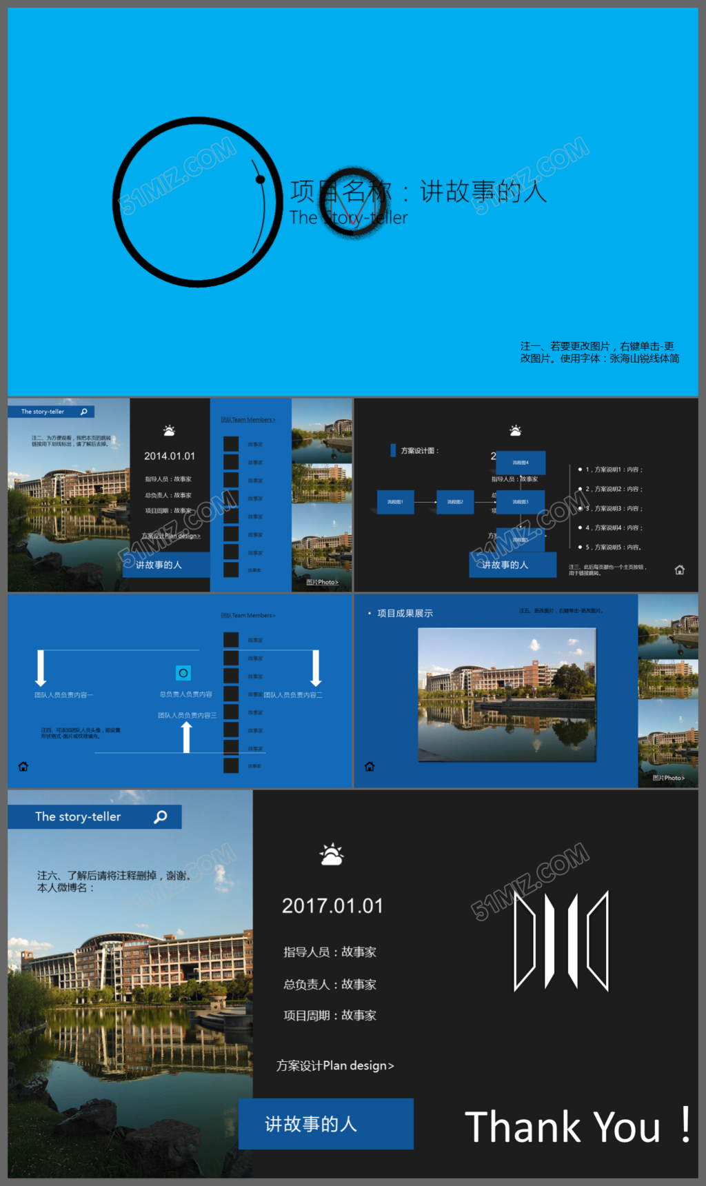 蓝色简约商务工作汇报项目融资金融PPT模板
