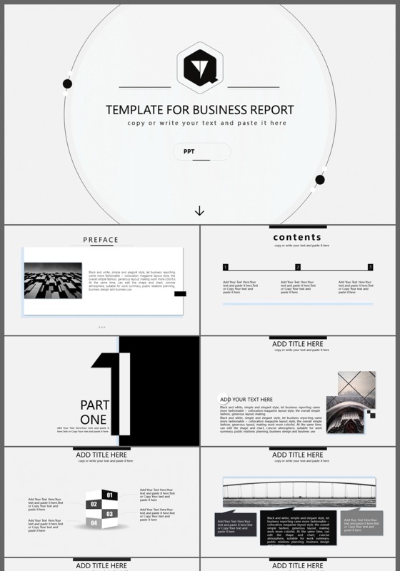 简约线条设计季度述职商务汇报新年计划商务通用ppt模板
