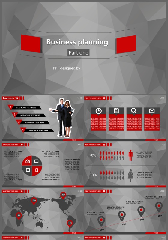 精美大气金融理财投资类企业通用PPT模板
