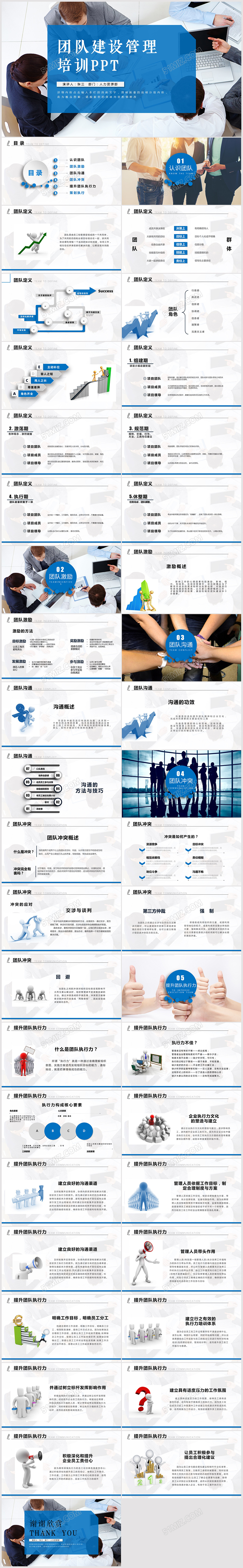 公司团队建设管理培训PPT模板