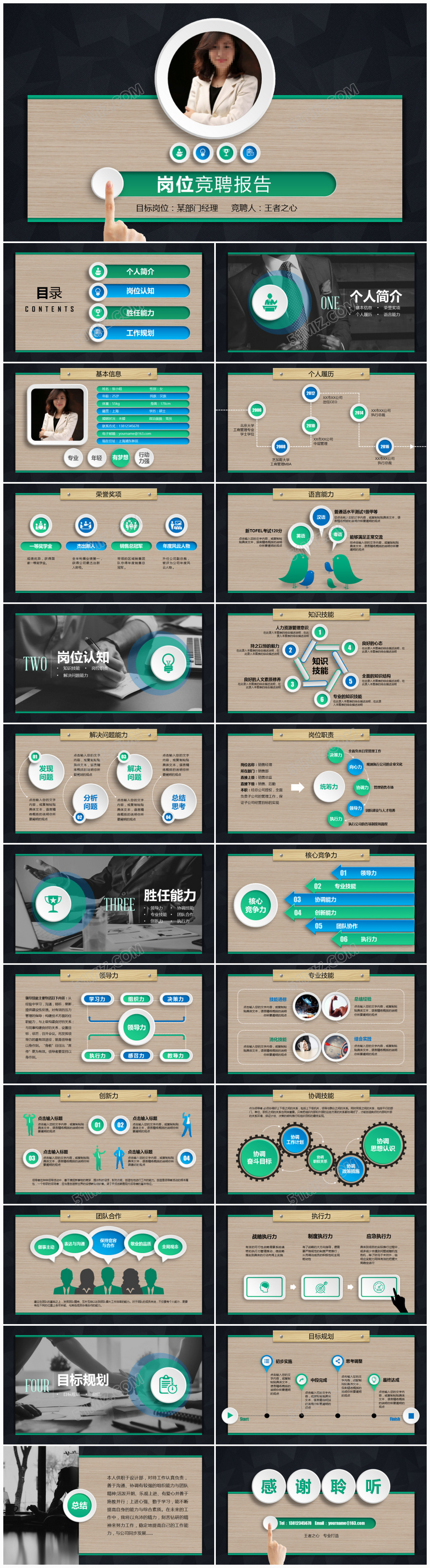 求职简历岗位竞聘报告竞聘竞岗PPT