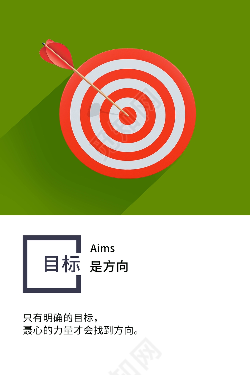 企业文化展板绿色拼接背景目标是方向挂画