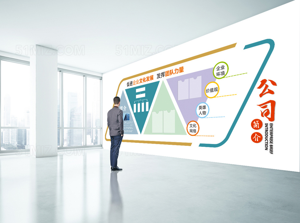 企业文化墙文化发展团队力量宣传栏背景墙愿