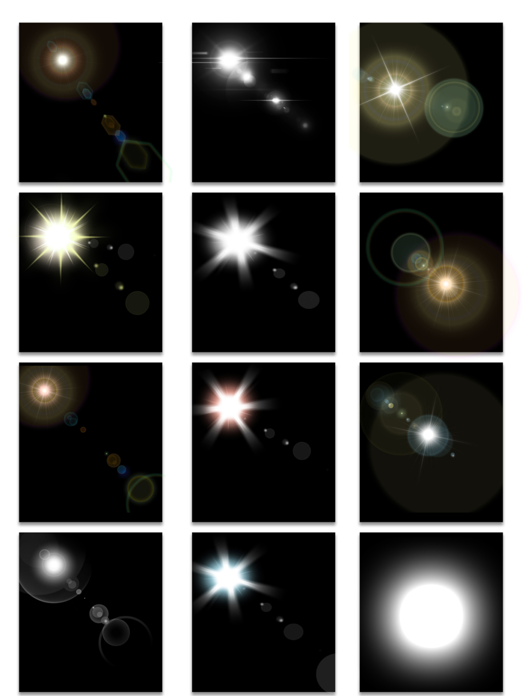 12个各色光晕素材