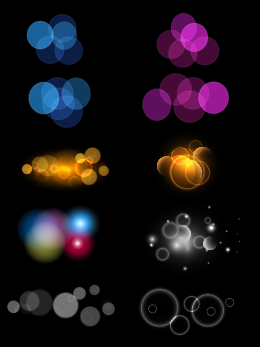 10个彩色光晕装饰素材
