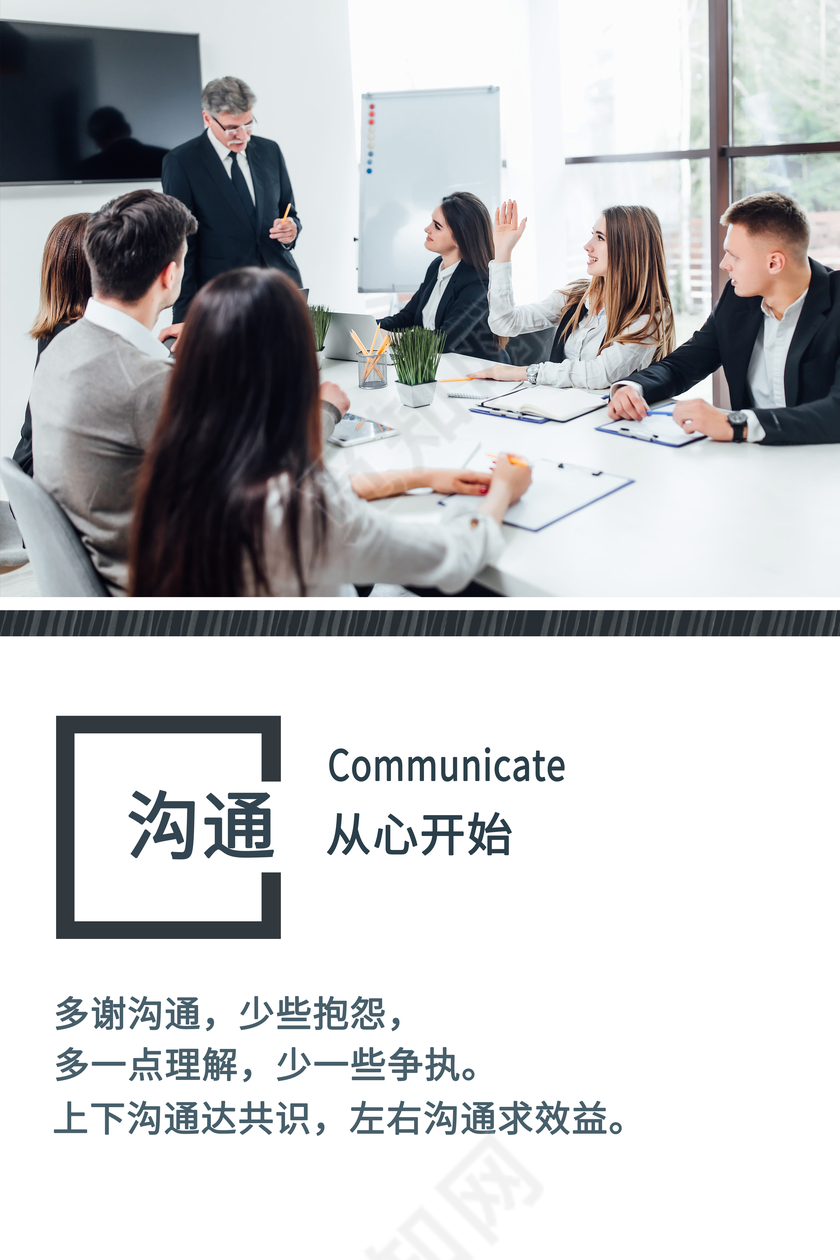 公司文化展板之沟通从心开始