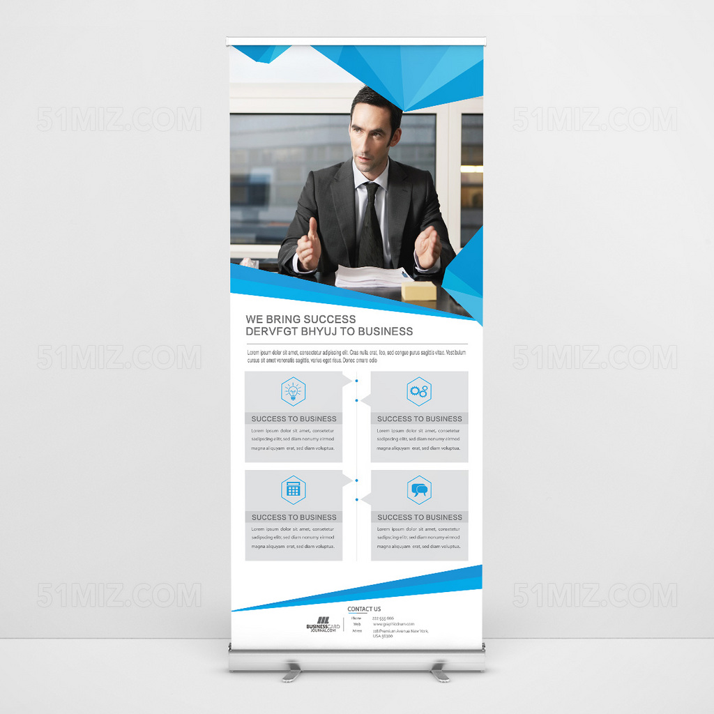 蓝色简约大气个性化企业宣传