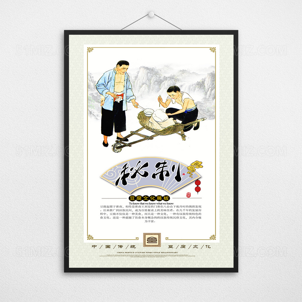 中国风学校食堂餐饮文化展板