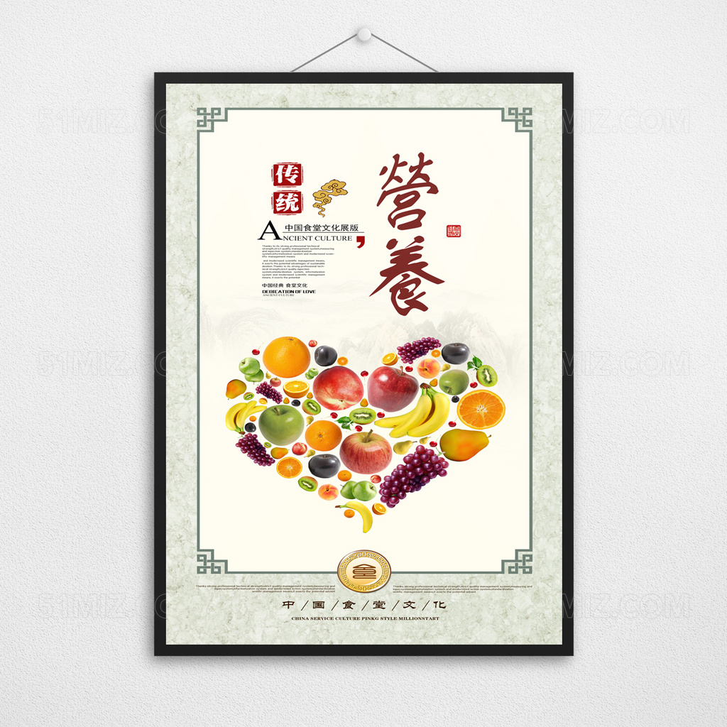 营养均衡学校食堂宣传展板