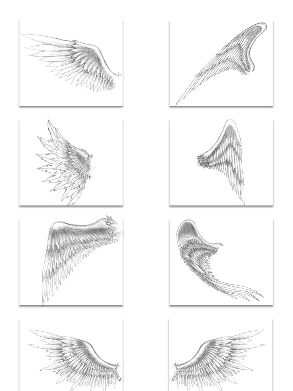 8个手绘翅膀素材