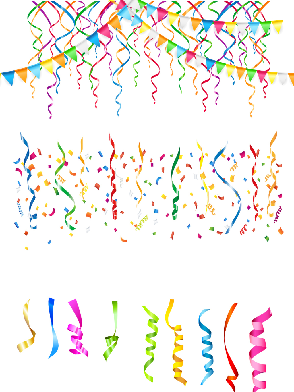 6个节日彩带素材