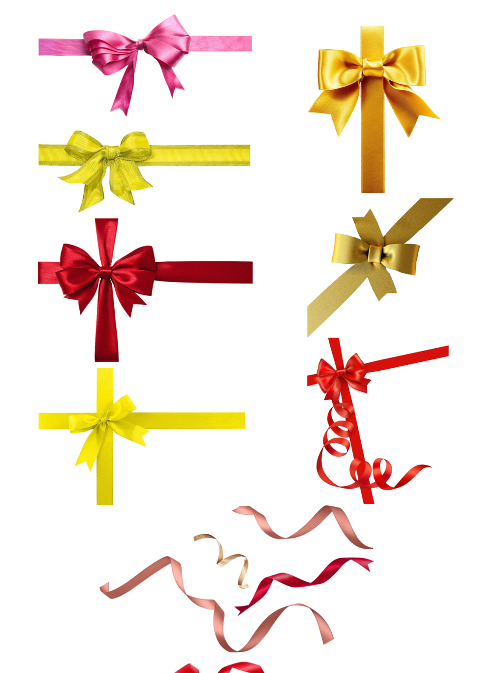 12个蝴蝶结丝带素材