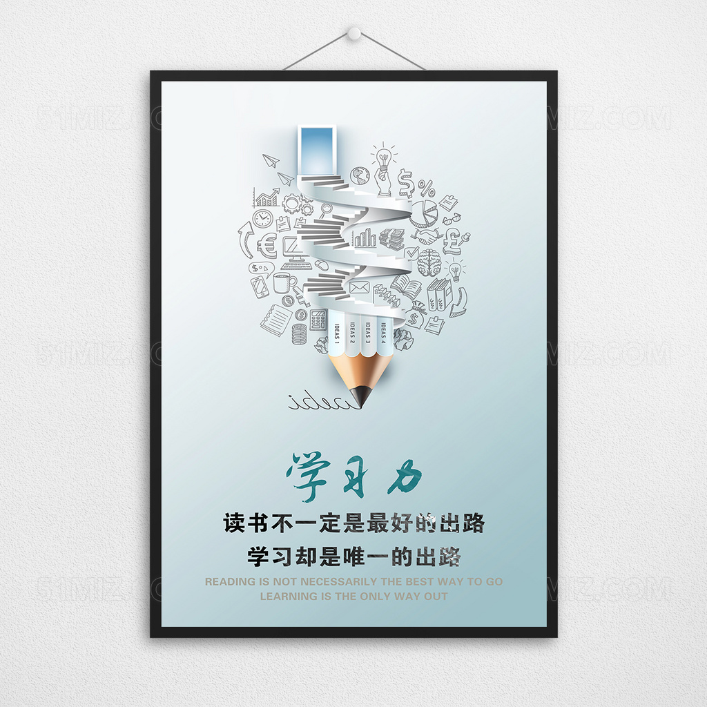 企业文化展板学习力与出路