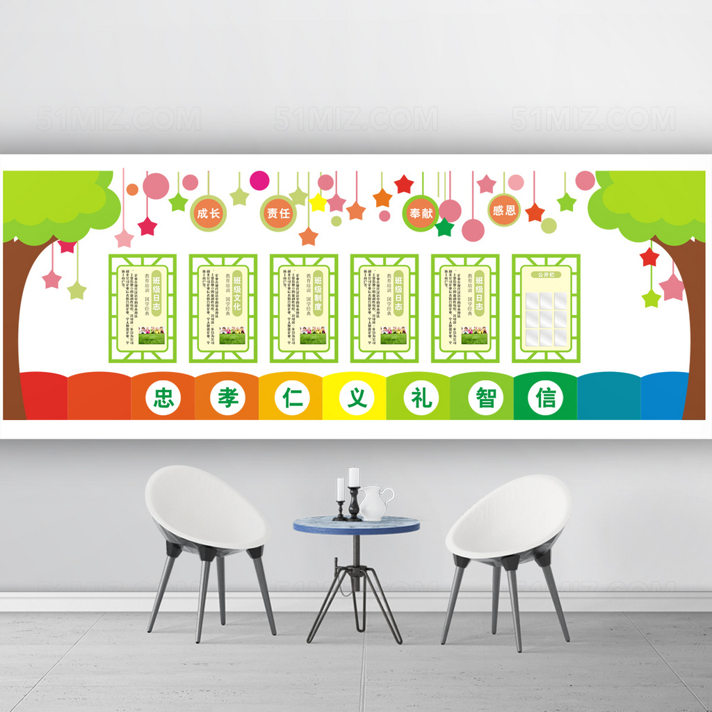 幼儿园教室墙面环境布置图片企业文化墙设计